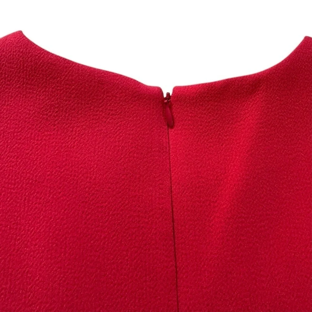 Rickie Freeman Terri Jon size 8 Cap Sleeve Asymmetric Peplum Cocktail Dress Pink